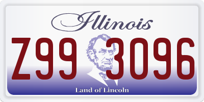 IL license plate Z993096