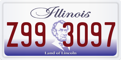 IL license plate Z993097