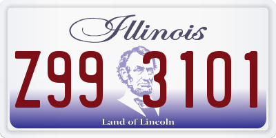 IL license plate Z993101