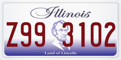 IL license plate Z993102