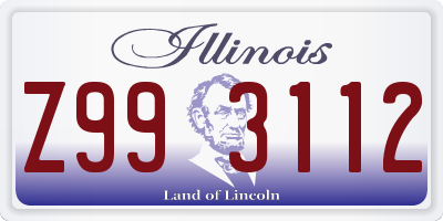 IL license plate Z993112