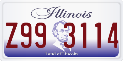 IL license plate Z993114