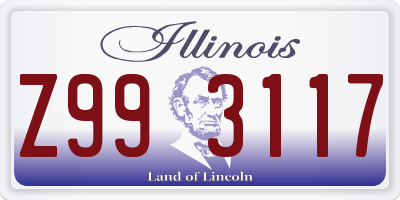 IL license plate Z993117