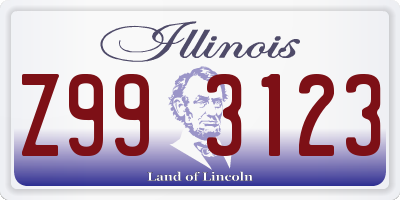 IL license plate Z993123