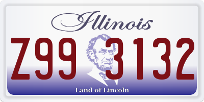 IL license plate Z993132