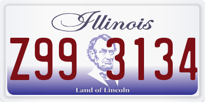 IL license plate Z993134