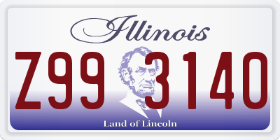 IL license plate Z993140