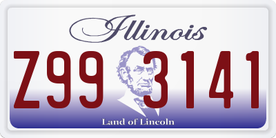 IL license plate Z993141