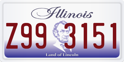 IL license plate Z993151