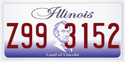 IL license plate Z993152