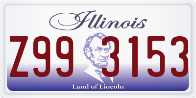 IL license plate Z993153