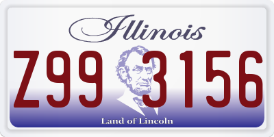 IL license plate Z993156