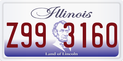 IL license plate Z993160