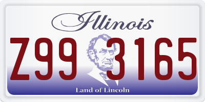 IL license plate Z993165