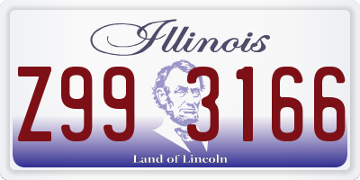 IL license plate Z993166