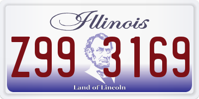 IL license plate Z993169