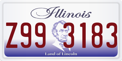 IL license plate Z993183