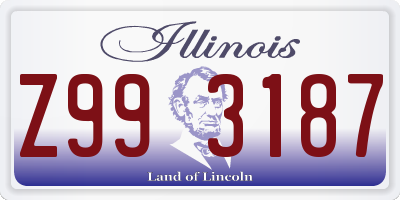 IL license plate Z993187