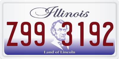IL license plate Z993192
