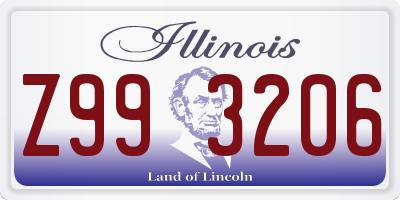 IL license plate Z993206