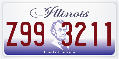 IL license plate Z993211