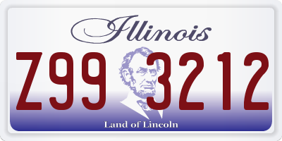 IL license plate Z993212
