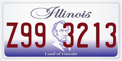 IL license plate Z993213