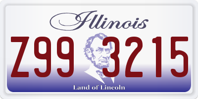 IL license plate Z993215