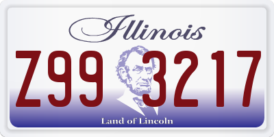 IL license plate Z993217
