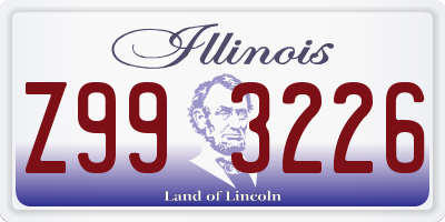 IL license plate Z993226