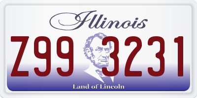 IL license plate Z993231