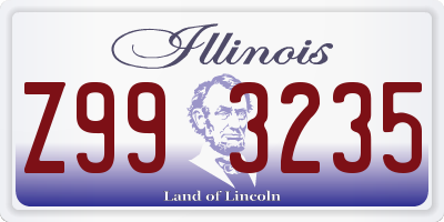 IL license plate Z993235