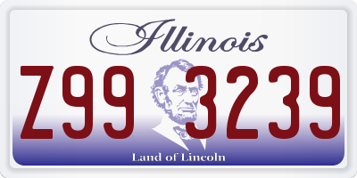IL license plate Z993239