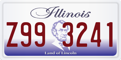 IL license plate Z993241