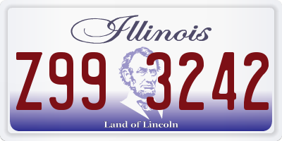 IL license plate Z993242