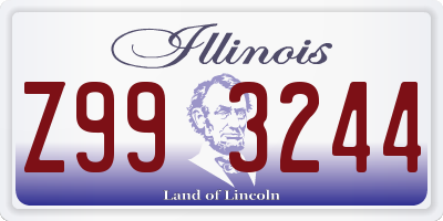 IL license plate Z993244