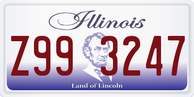 IL license plate Z993247