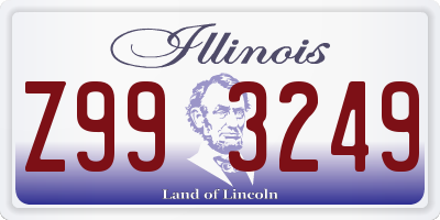 IL license plate Z993249