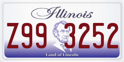 IL license plate Z993252