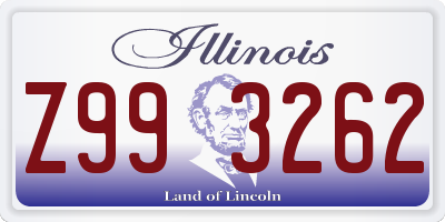 IL license plate Z993262