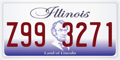 IL license plate Z993271