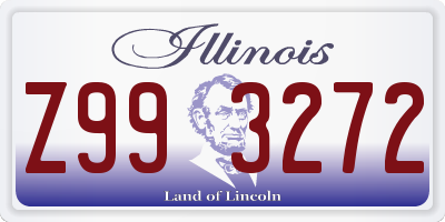 IL license plate Z993272