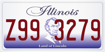 IL license plate Z993279
