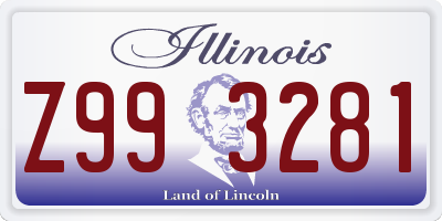 IL license plate Z993281