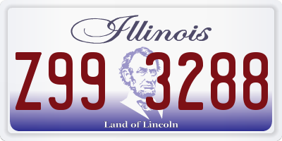IL license plate Z993288