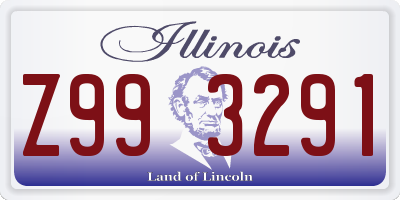 IL license plate Z993291