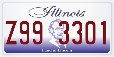 IL license plate Z993301