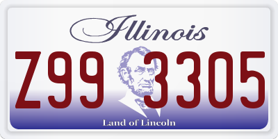 IL license plate Z993305