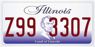 IL license plate Z993307