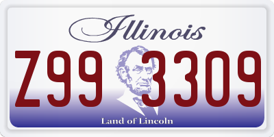 IL license plate Z993309